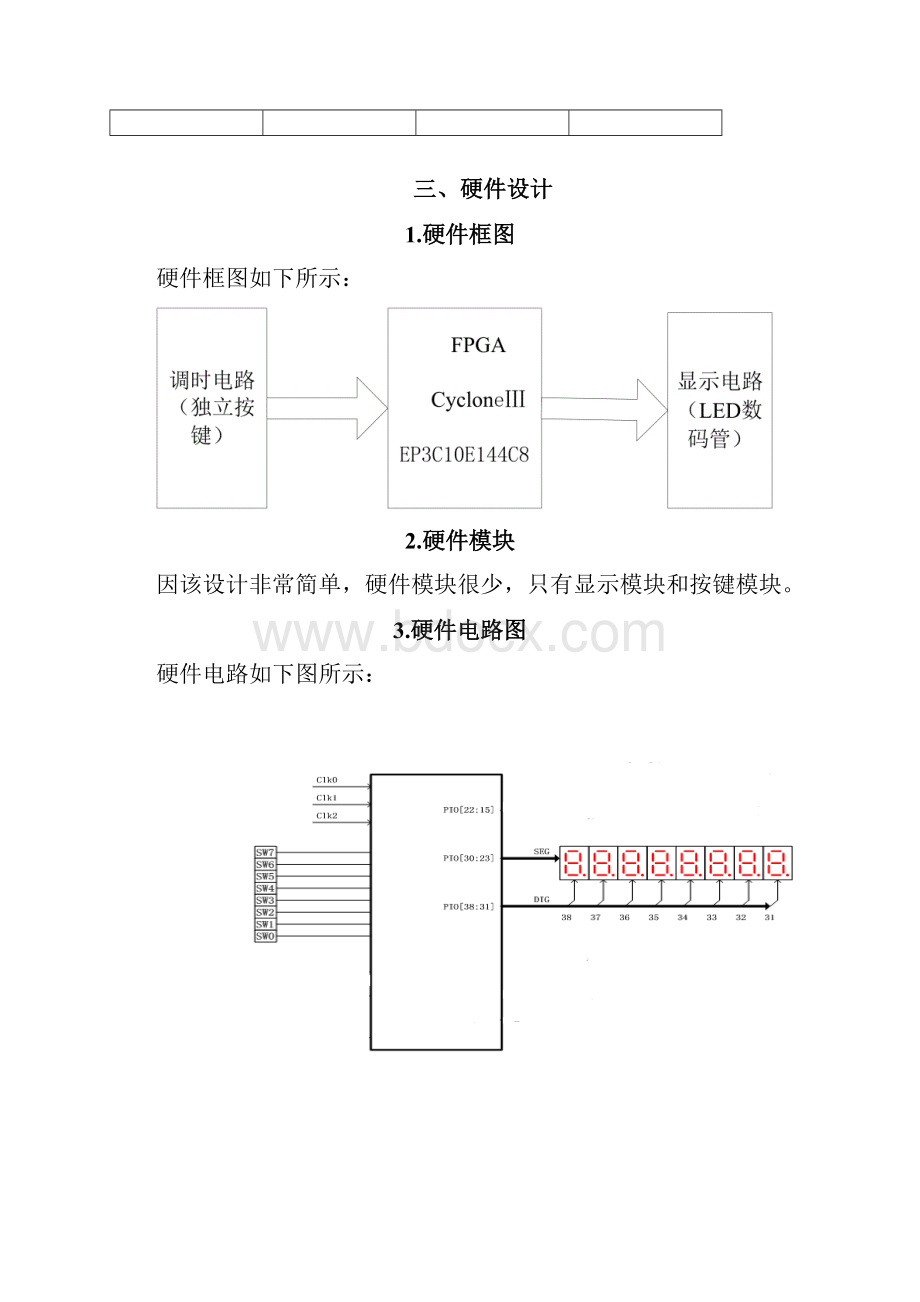 基于FPGA的电子钟设计Word下载.docx_第3页