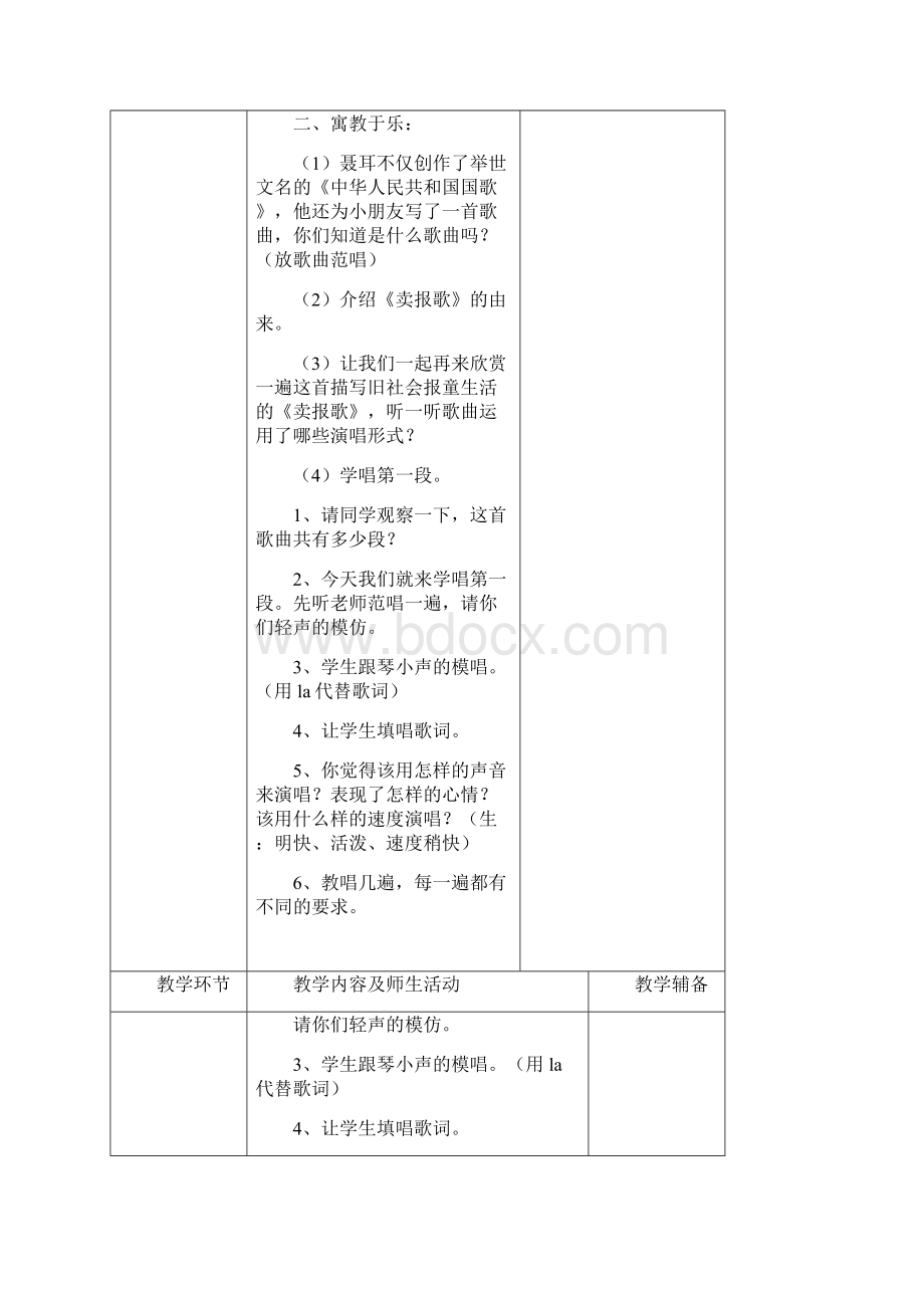 小学二年级下册音乐教案2211.docx_第2页