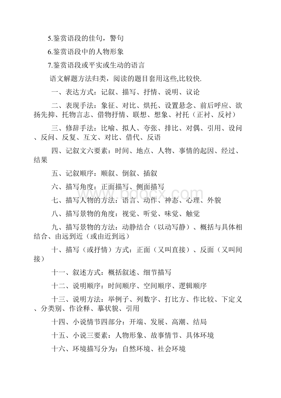 语文阅读理解分析的答题技巧Word下载.docx_第2页