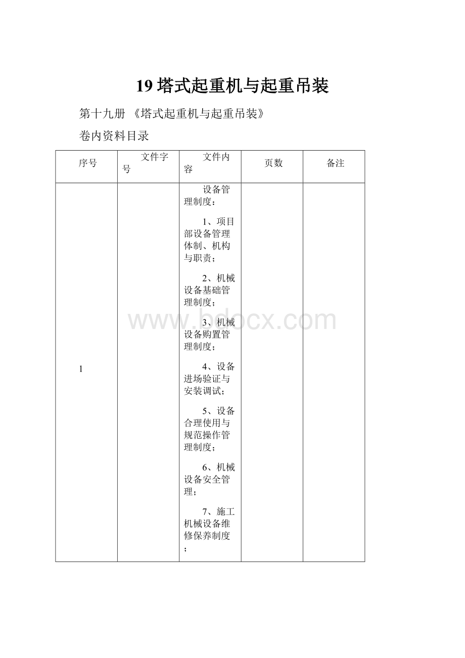 19塔式起重机与起重吊装文档格式.docx