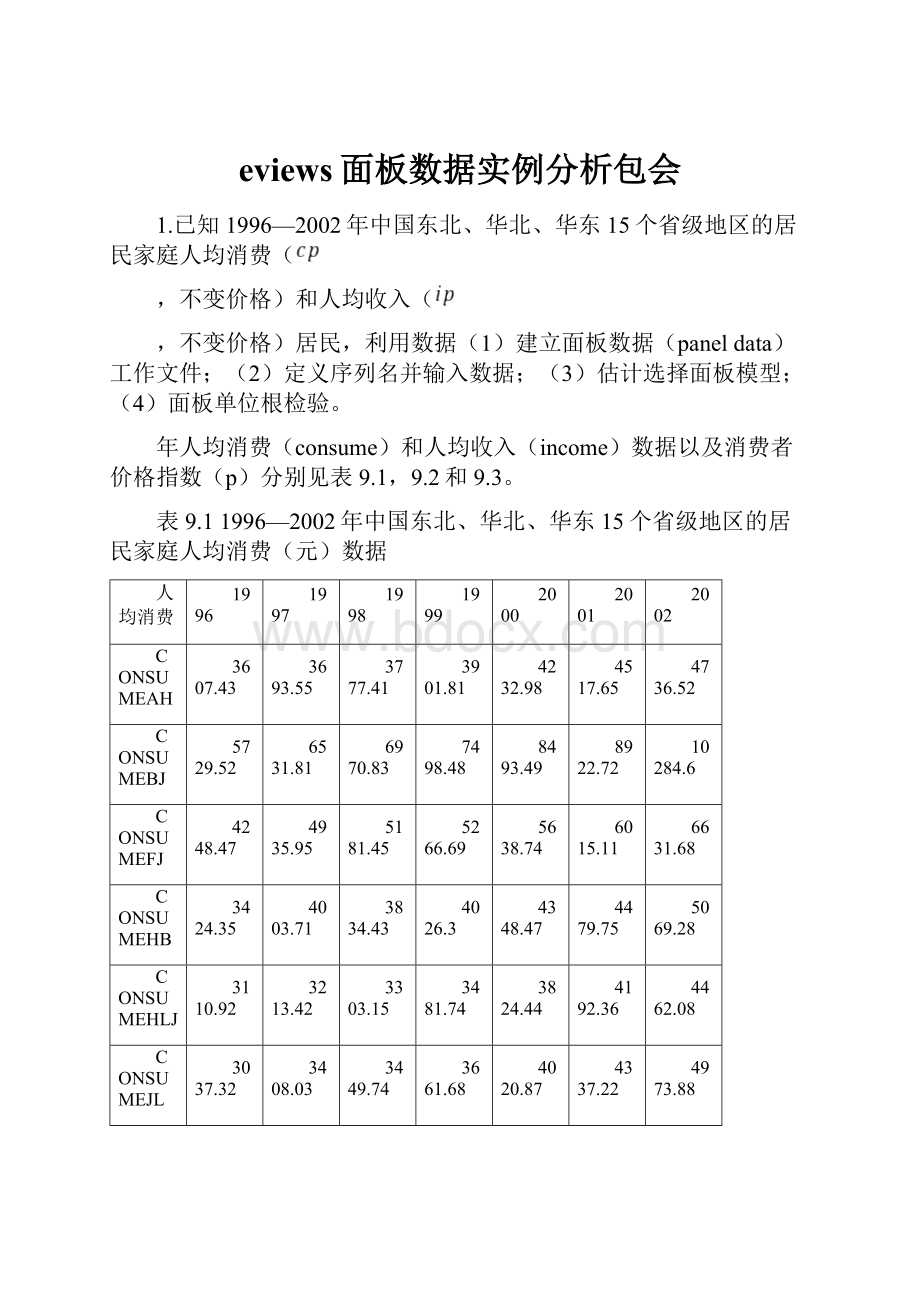 eviews面板数据实例分析包会.docx