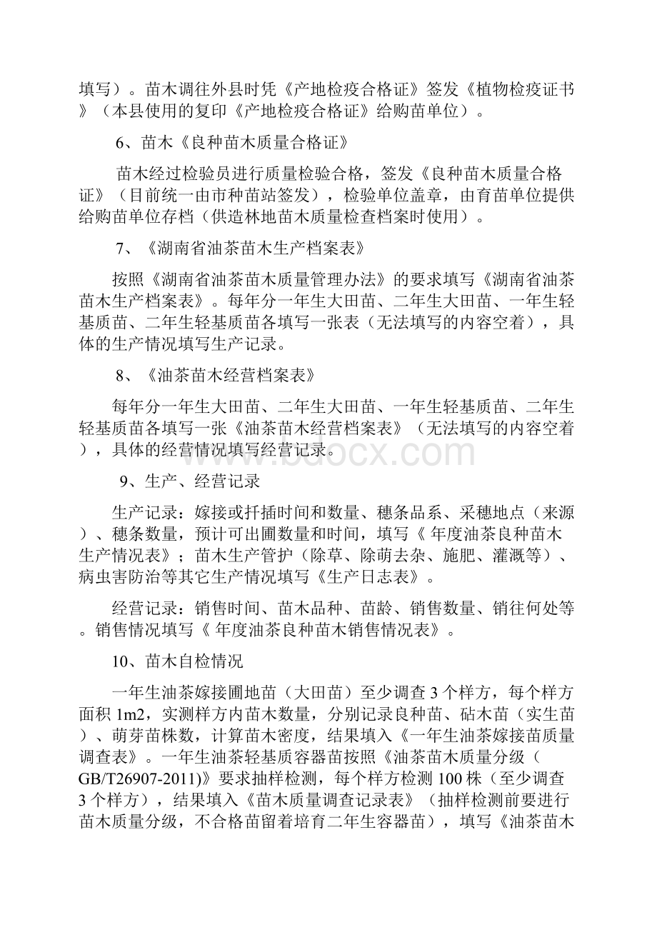 油茶苗木生产经营档案主要内容修订稿.docx_第2页