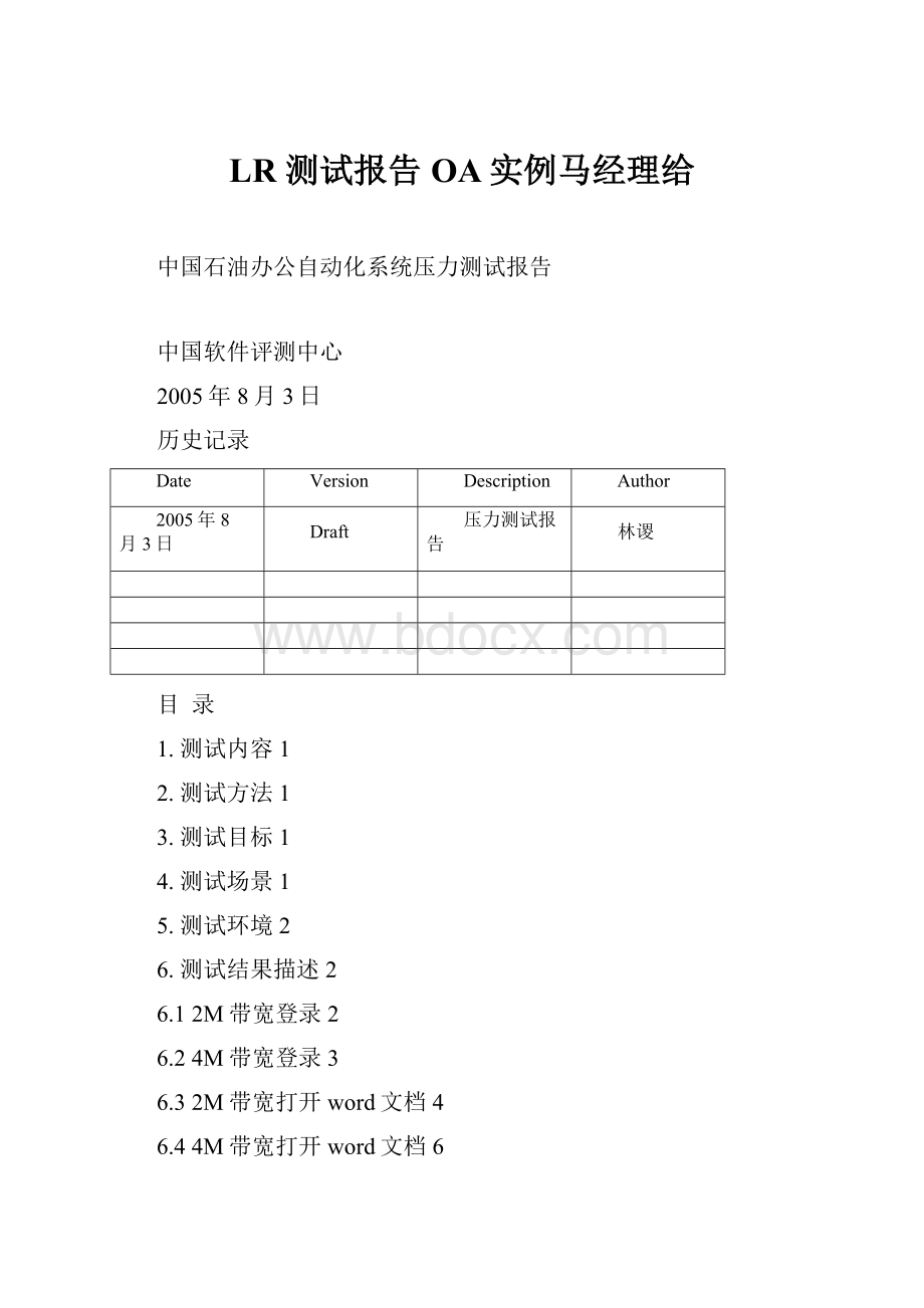 LR 测试报告OA实例马经理给文档格式.docx