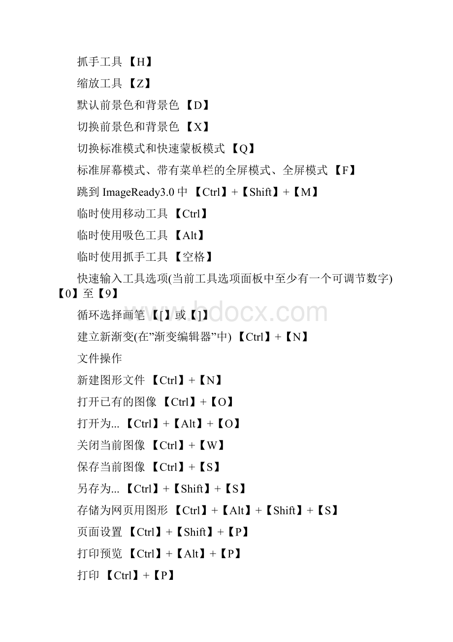 Photoshop快捷键大全完整.docx_第2页