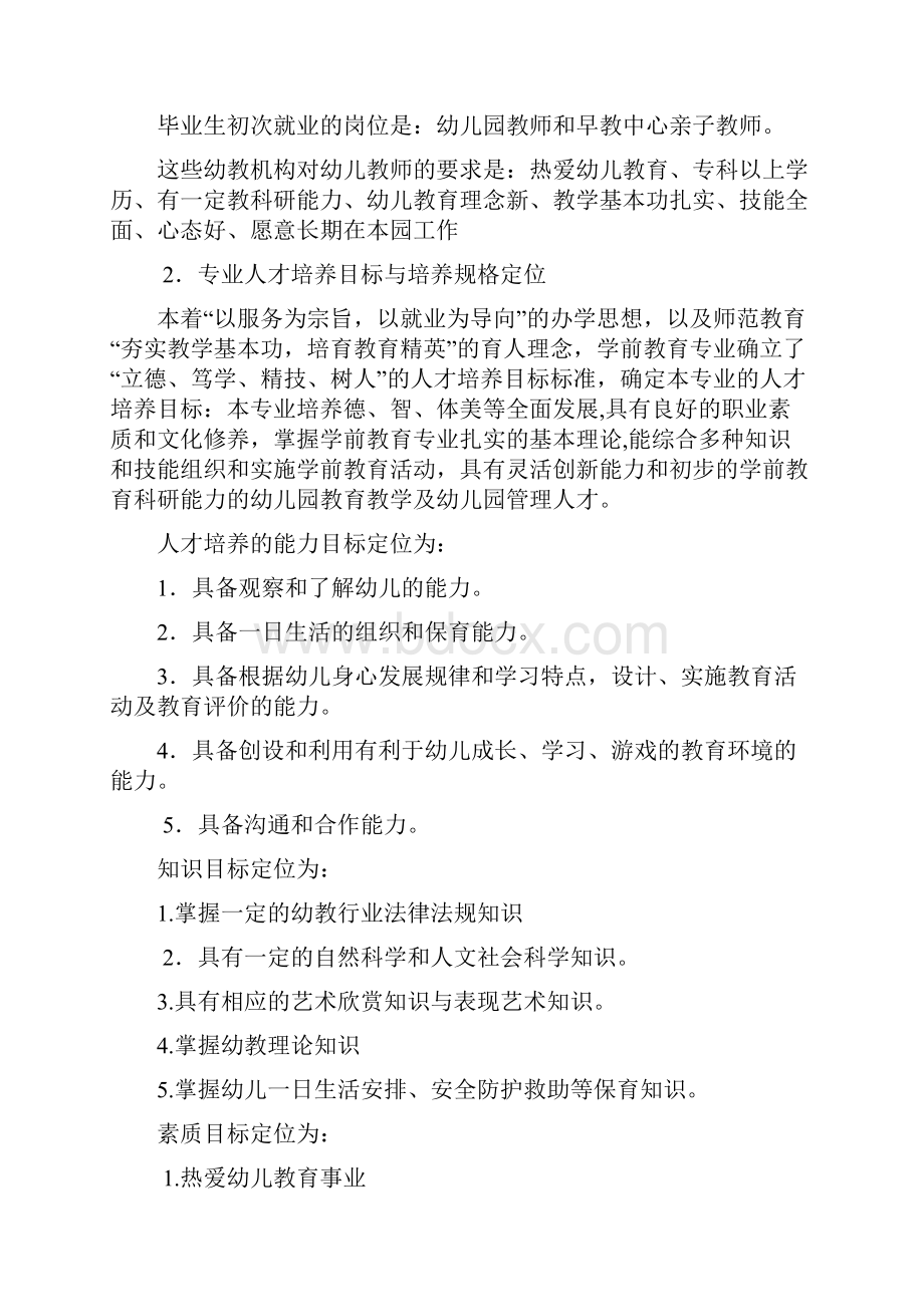 学前教育专业剖析自评报告Word下载.docx_第3页