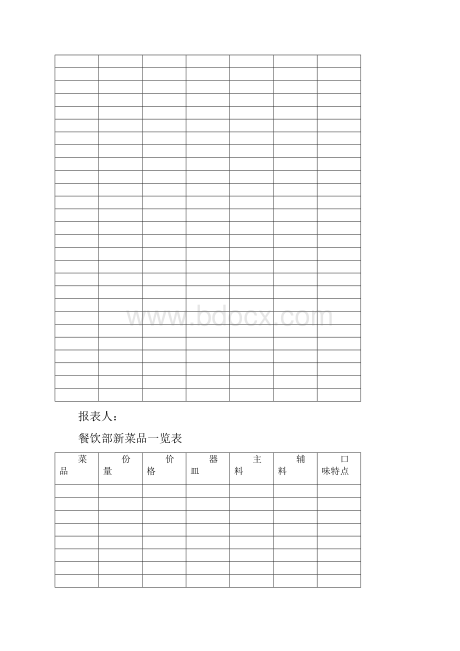 餐饮常用表格.docx_第2页