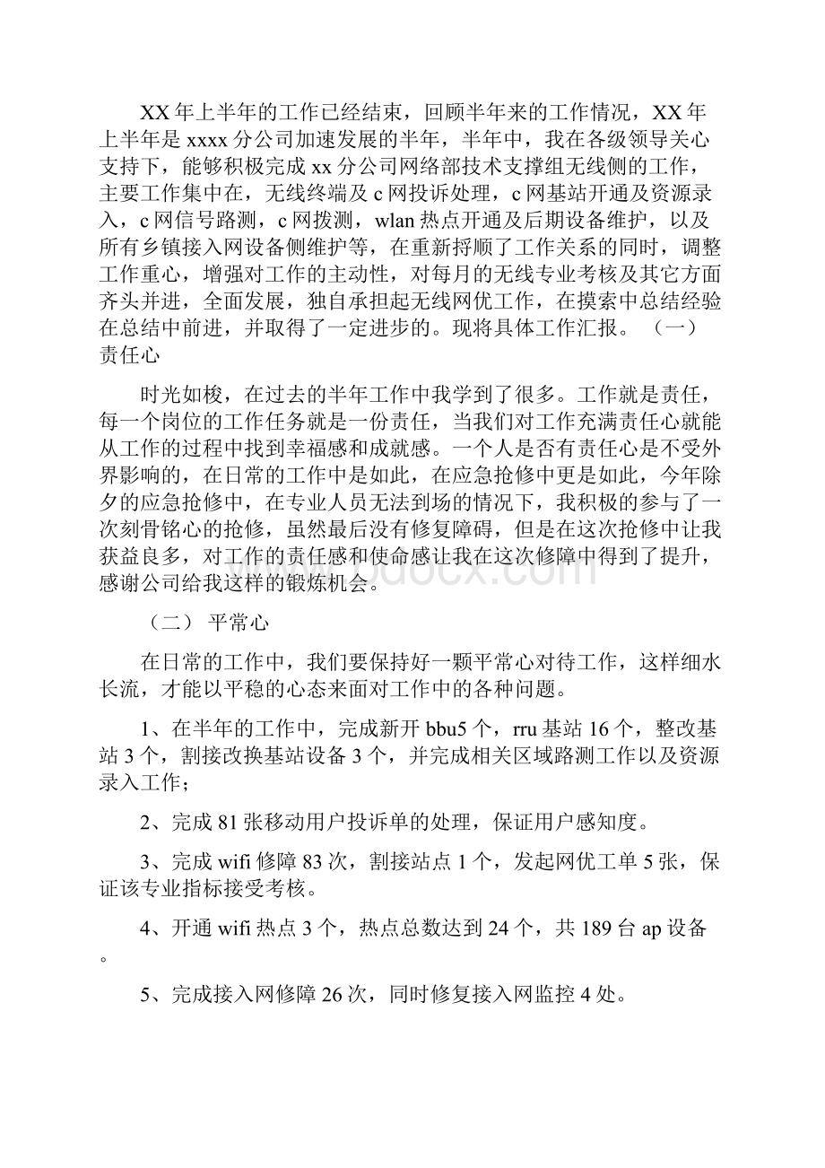 通信行业半年工作总结多篇范文.docx_第2页