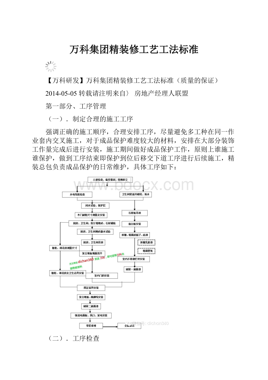 万科集团精装修工艺工法标准.docx