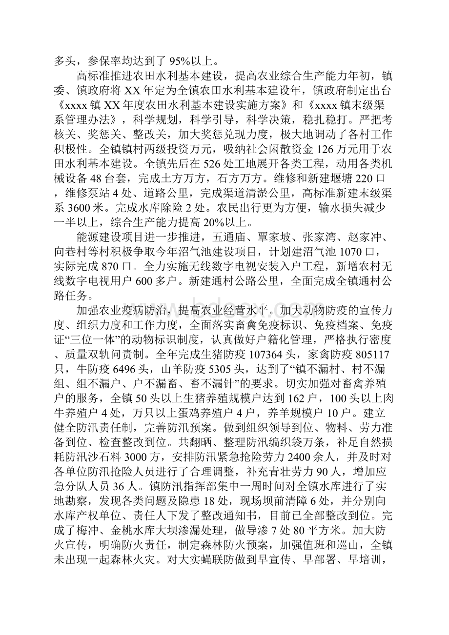 乡镇XX年度工作总结1Word文档下载推荐.docx_第3页