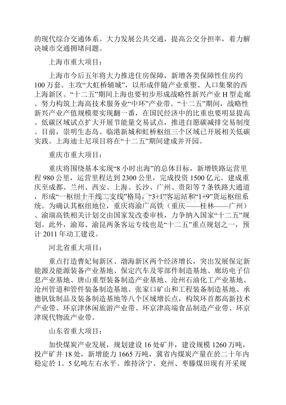 十二五各省市重大项目规划.docx_第2页