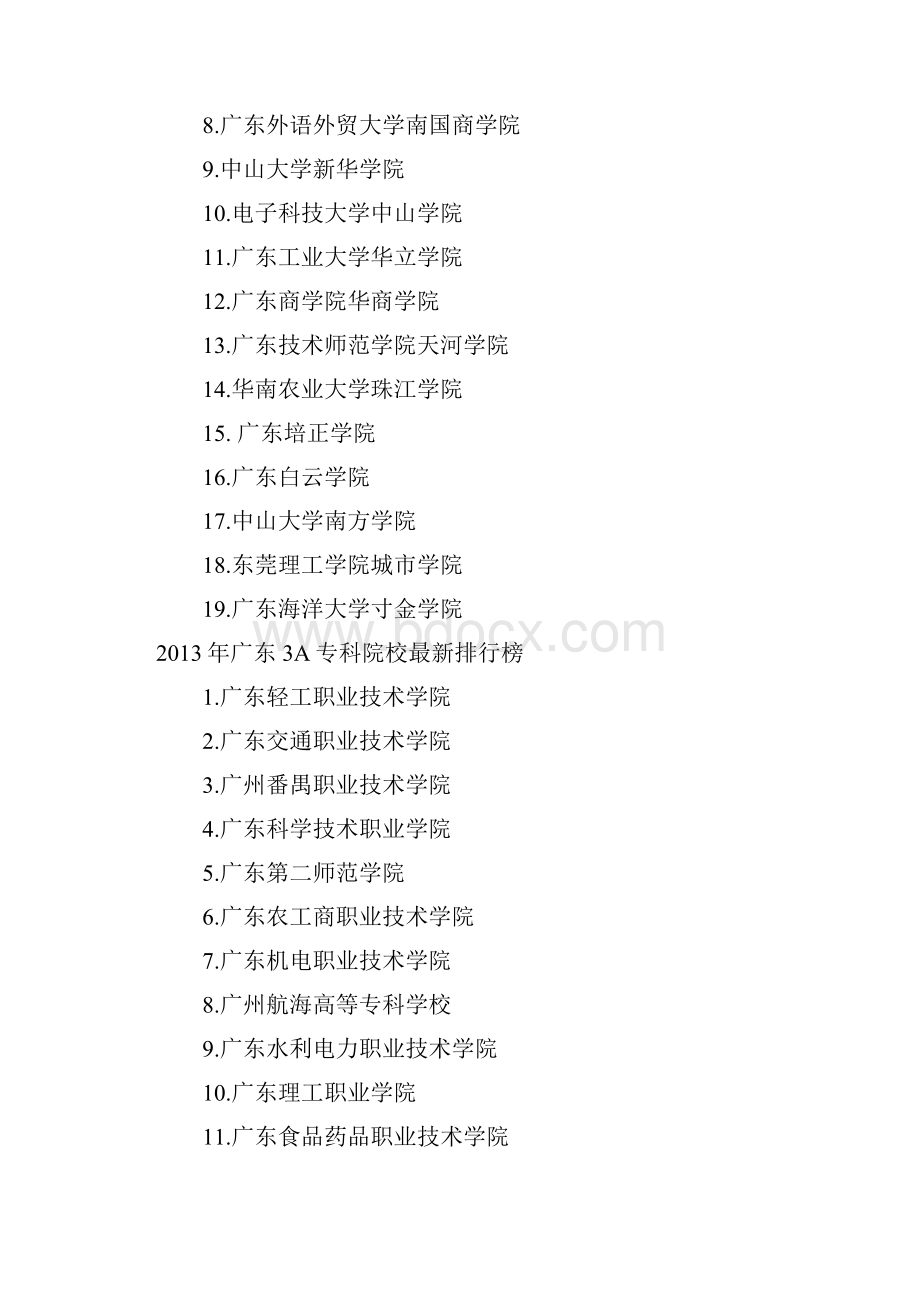 高考志愿填报必备广东院校最新排行榜最新Word文件下载.docx_第3页