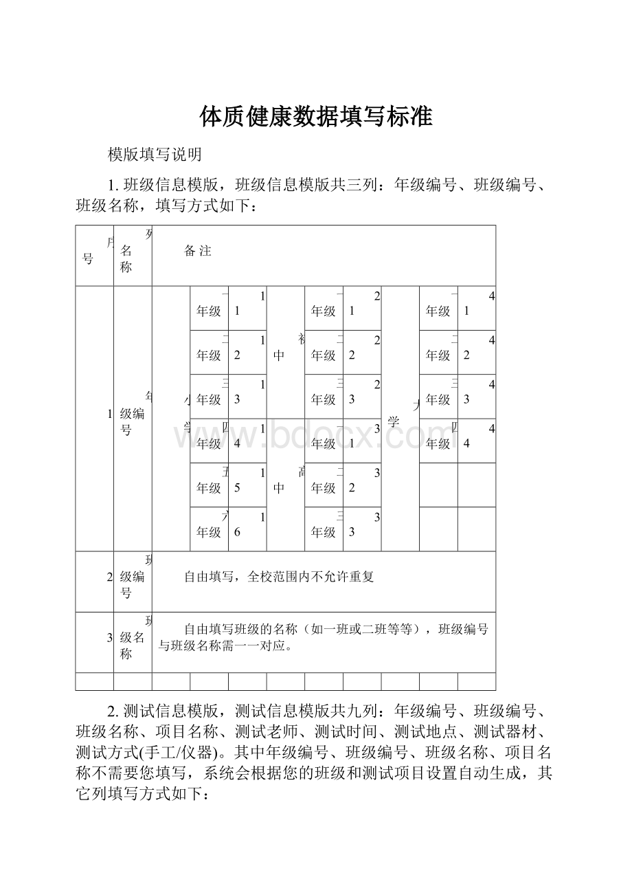 体质健康数据填写标准.docx