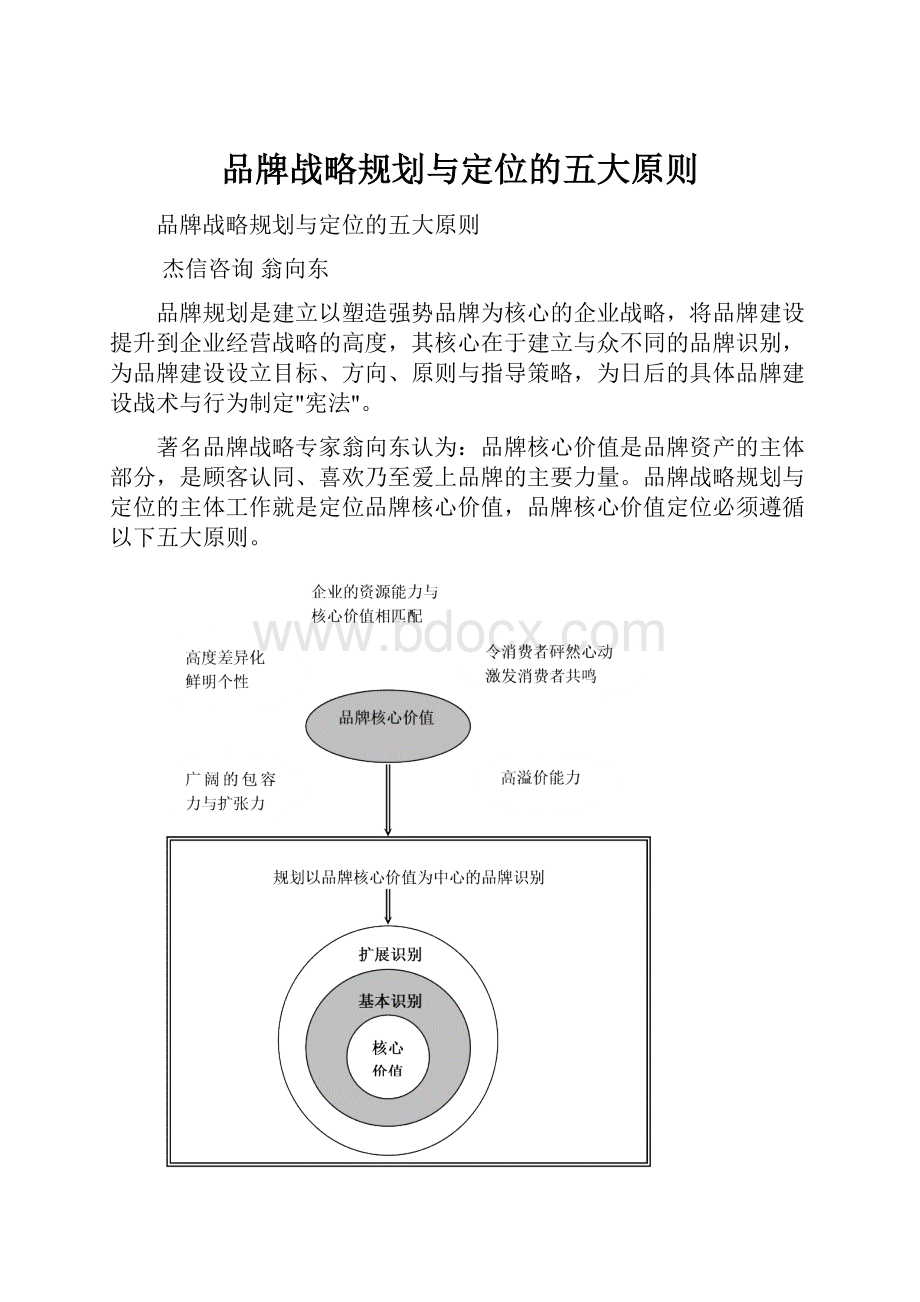 品牌战略规划与定位的五大原则.docx