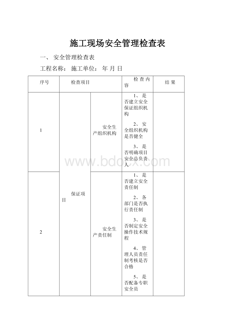 施工现场安全管理检查表.docx