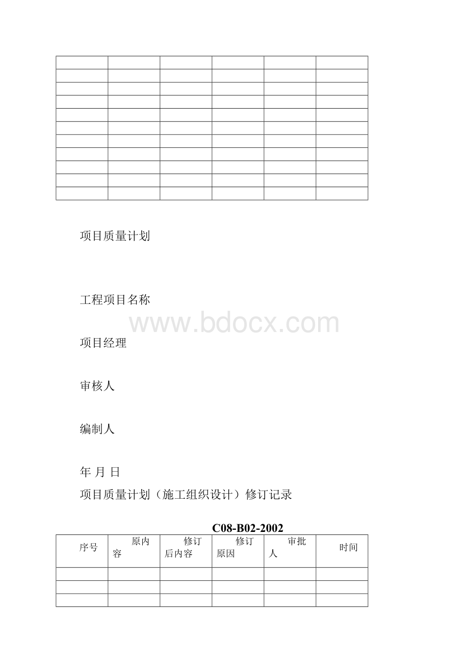 项目质量计划范本1.docx_第2页