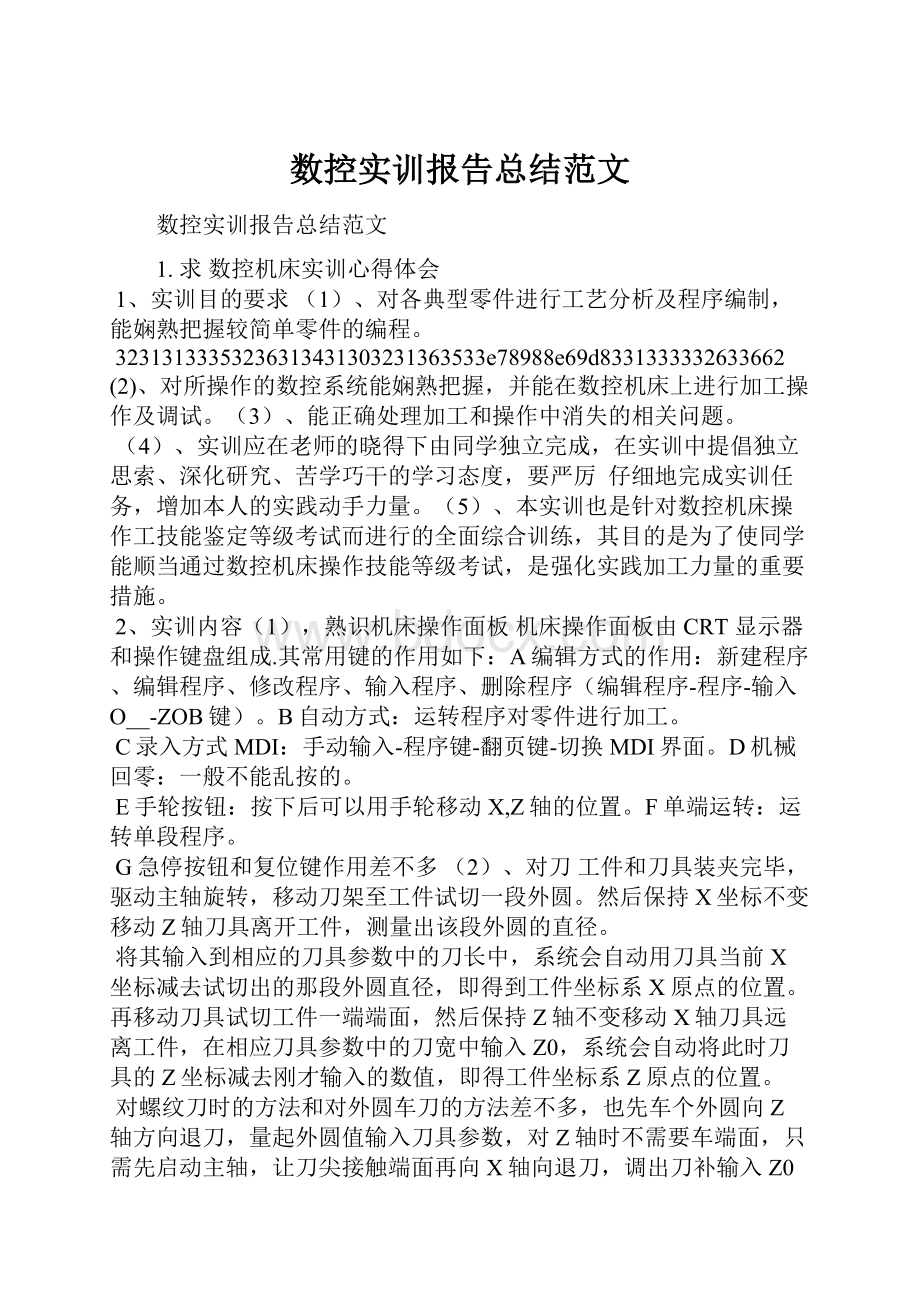 数控实训报告总结范文.docx