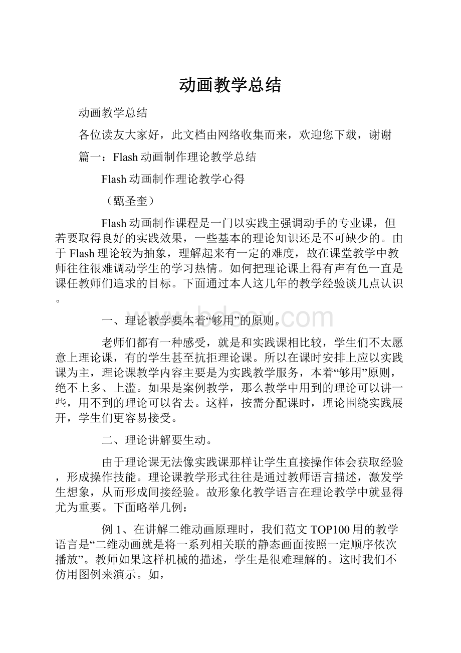 动画教学总结文档格式.docx