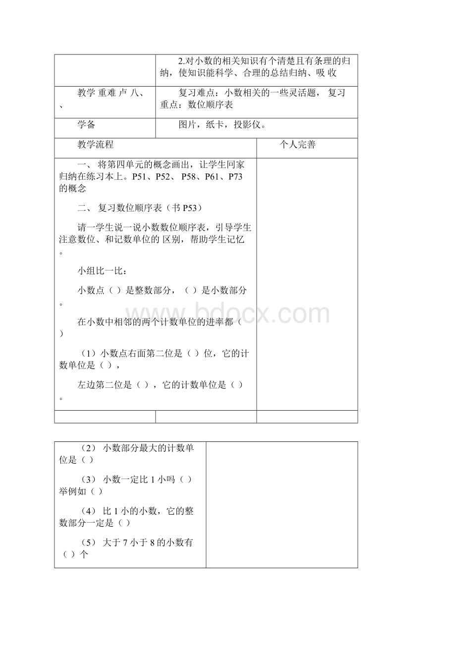 北师大四年级数学第八单元总复习docx文档格式.docx_第2页