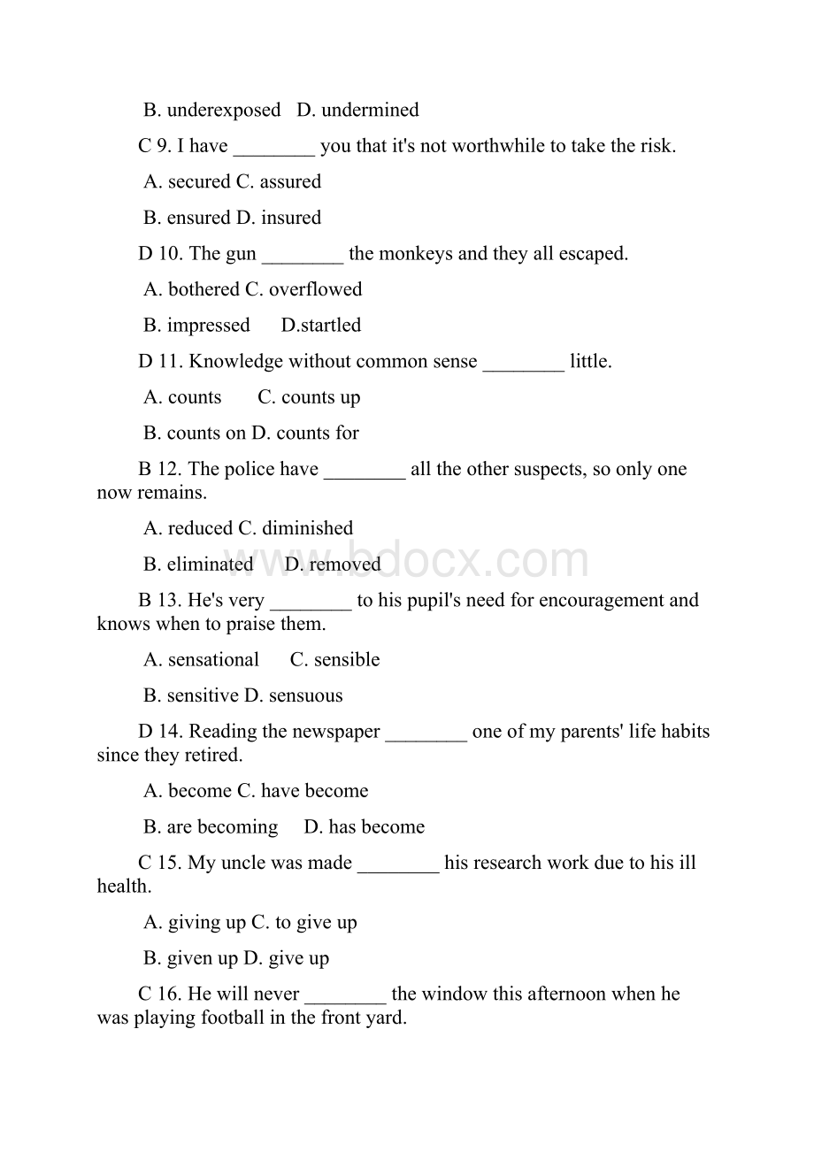 新编大学英语3选择题.docx_第2页