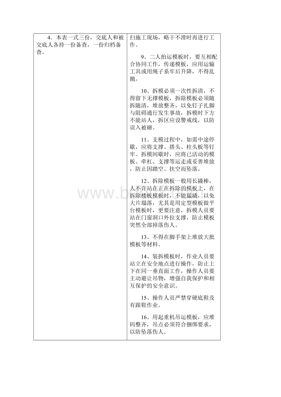 表524分部分项工程安全技术交底表新Word文档格式.docx_第2页