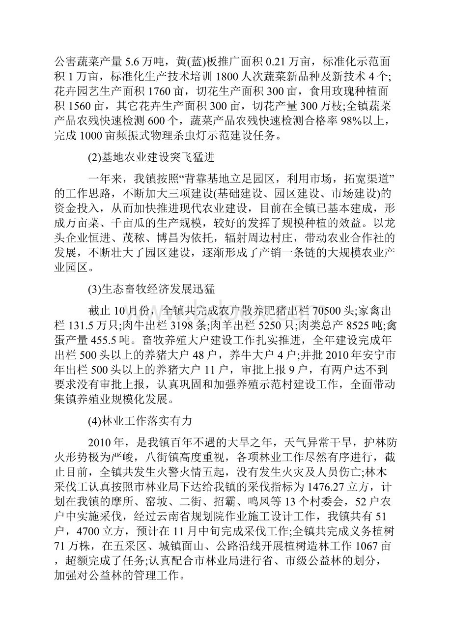 八街镇十一五工作总结及十二五工作规划.docx_第2页