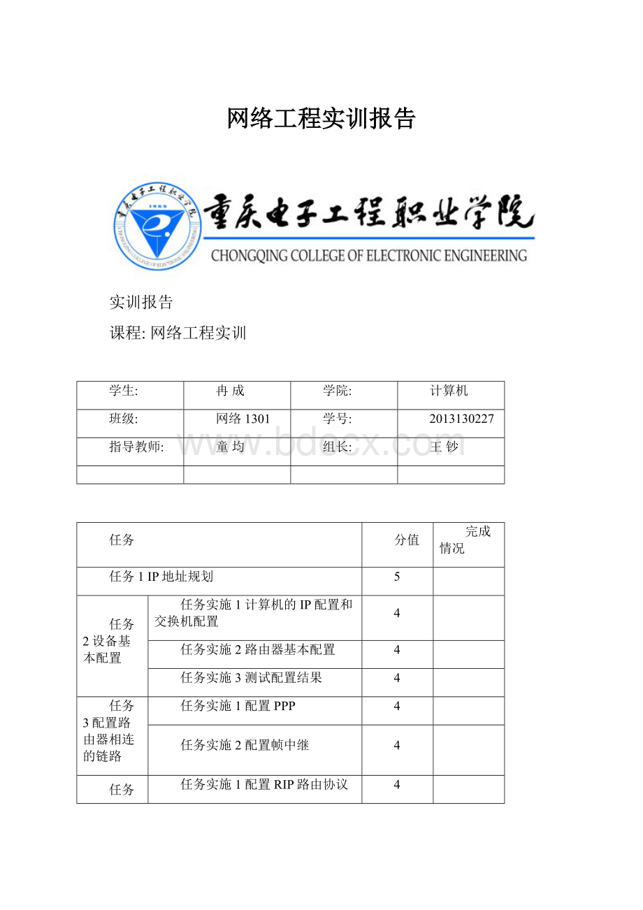 网络工程实训报告Word格式.docx_第1页