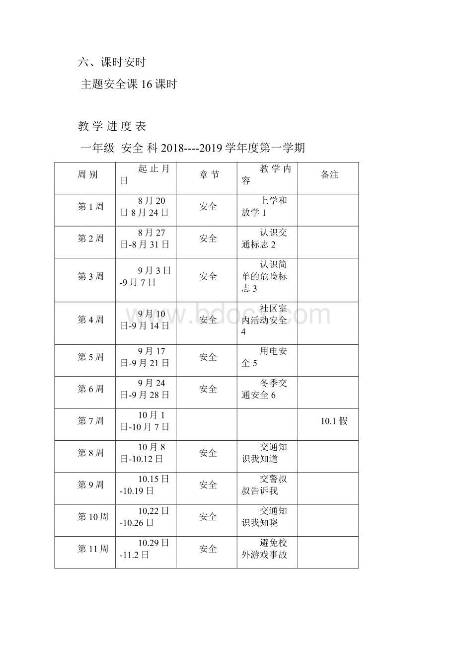 20l8学年度一年级安全教案上完整版.docx_第2页