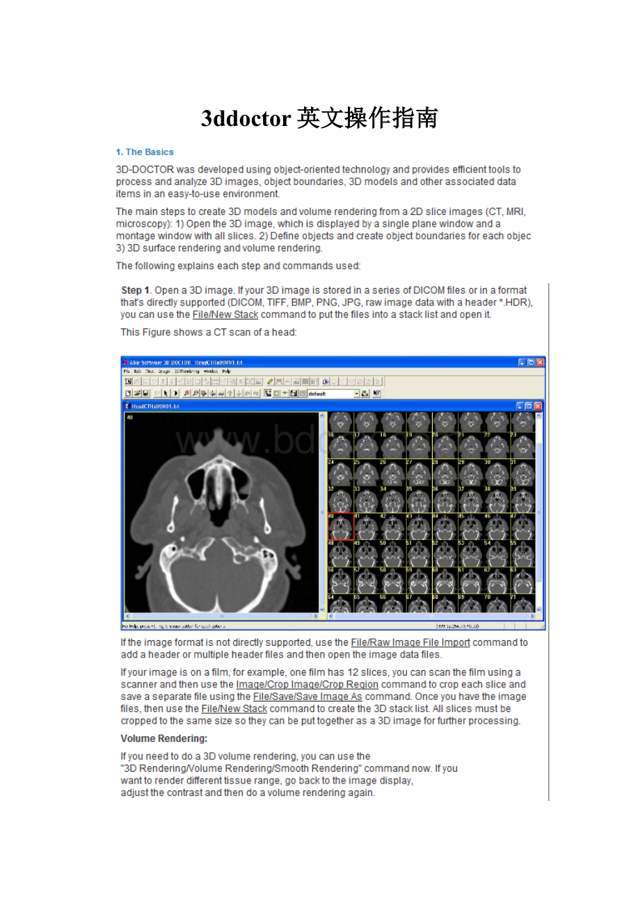 3ddoctor英文操作指南.docx_第1页