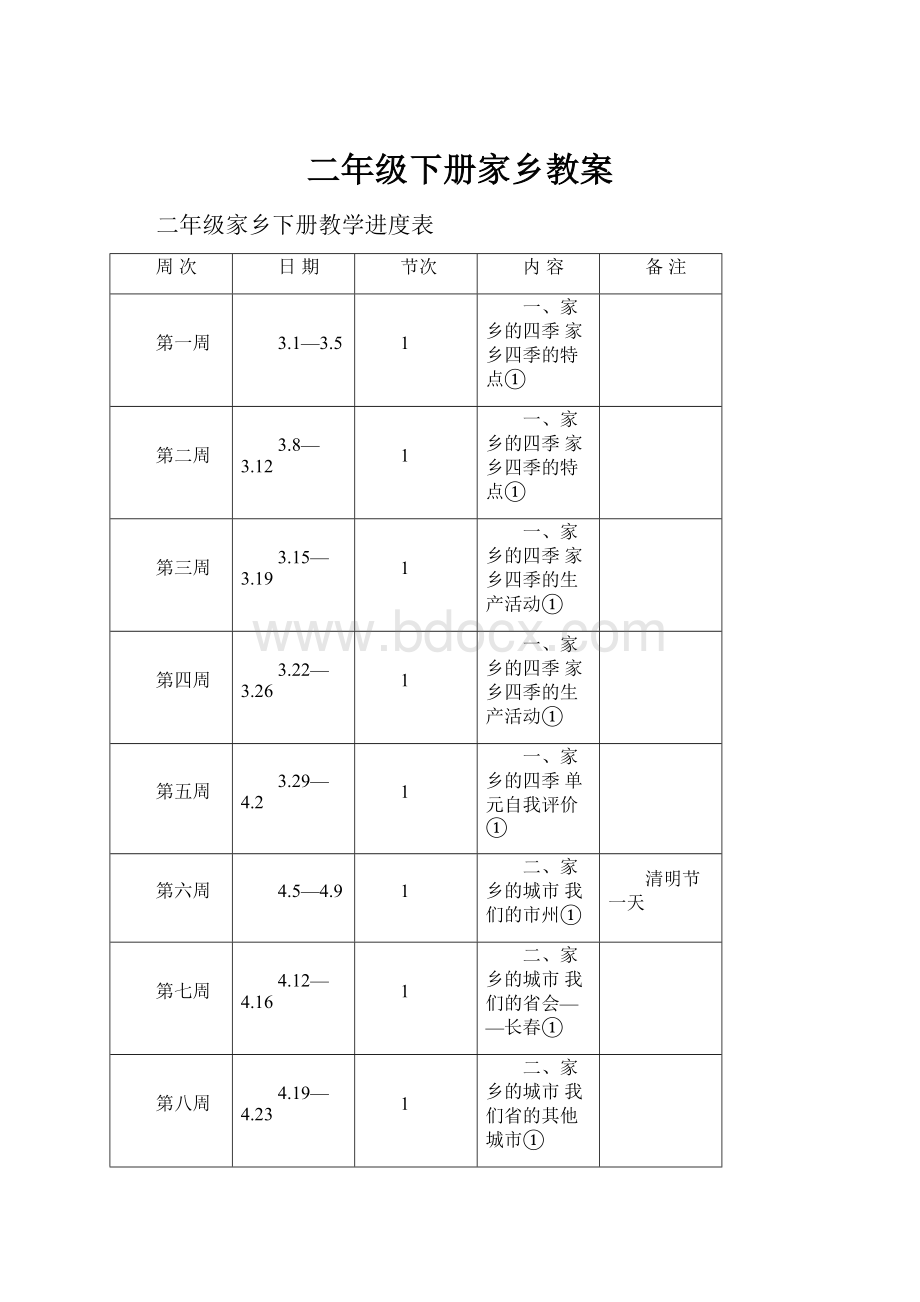 二年级下册家乡教案Word下载.docx