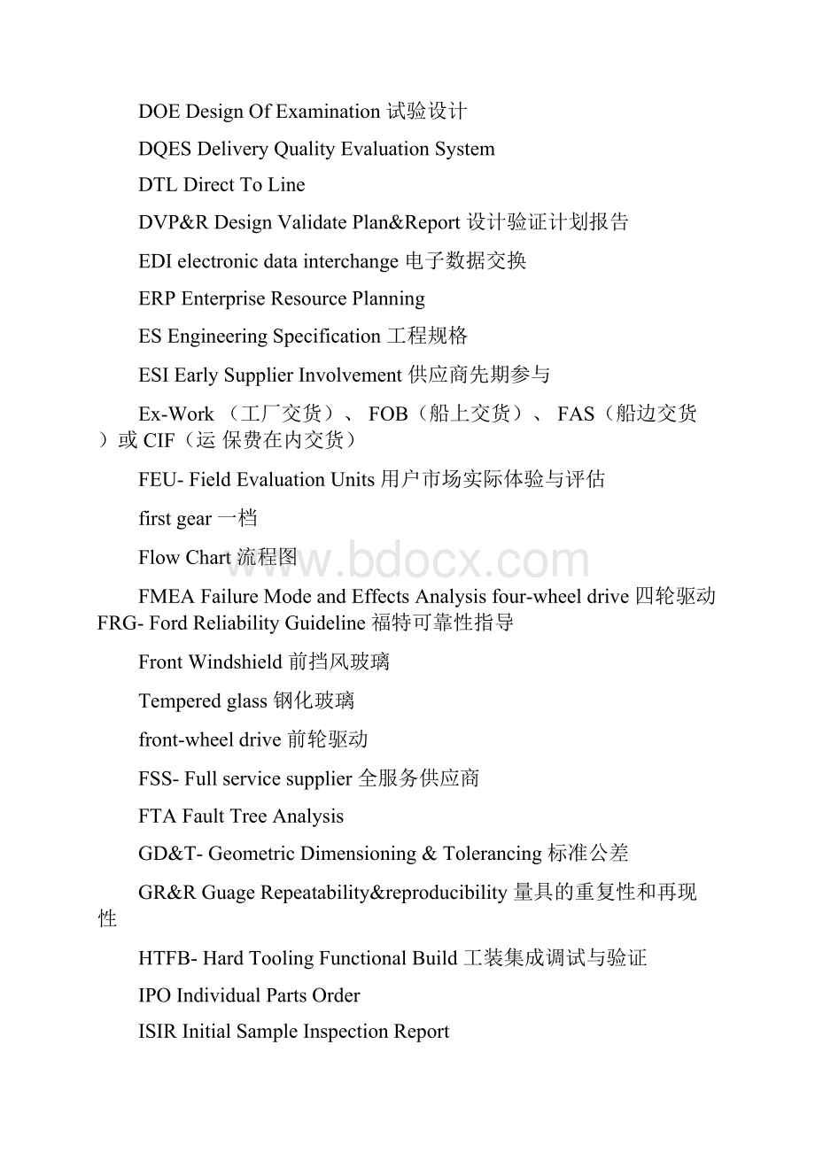 常用汽车行业英文缩写及词汇Word文档下载推荐.docx_第3页