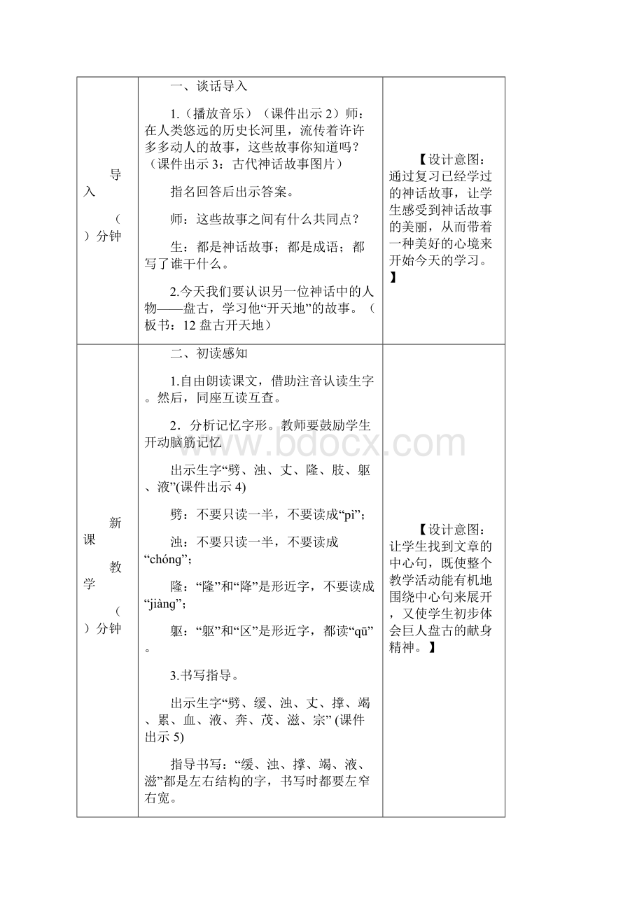 精品部编四年级上册语文部编四年级上册语文部编四年级上册语文盘古开天地教案.docx_第2页