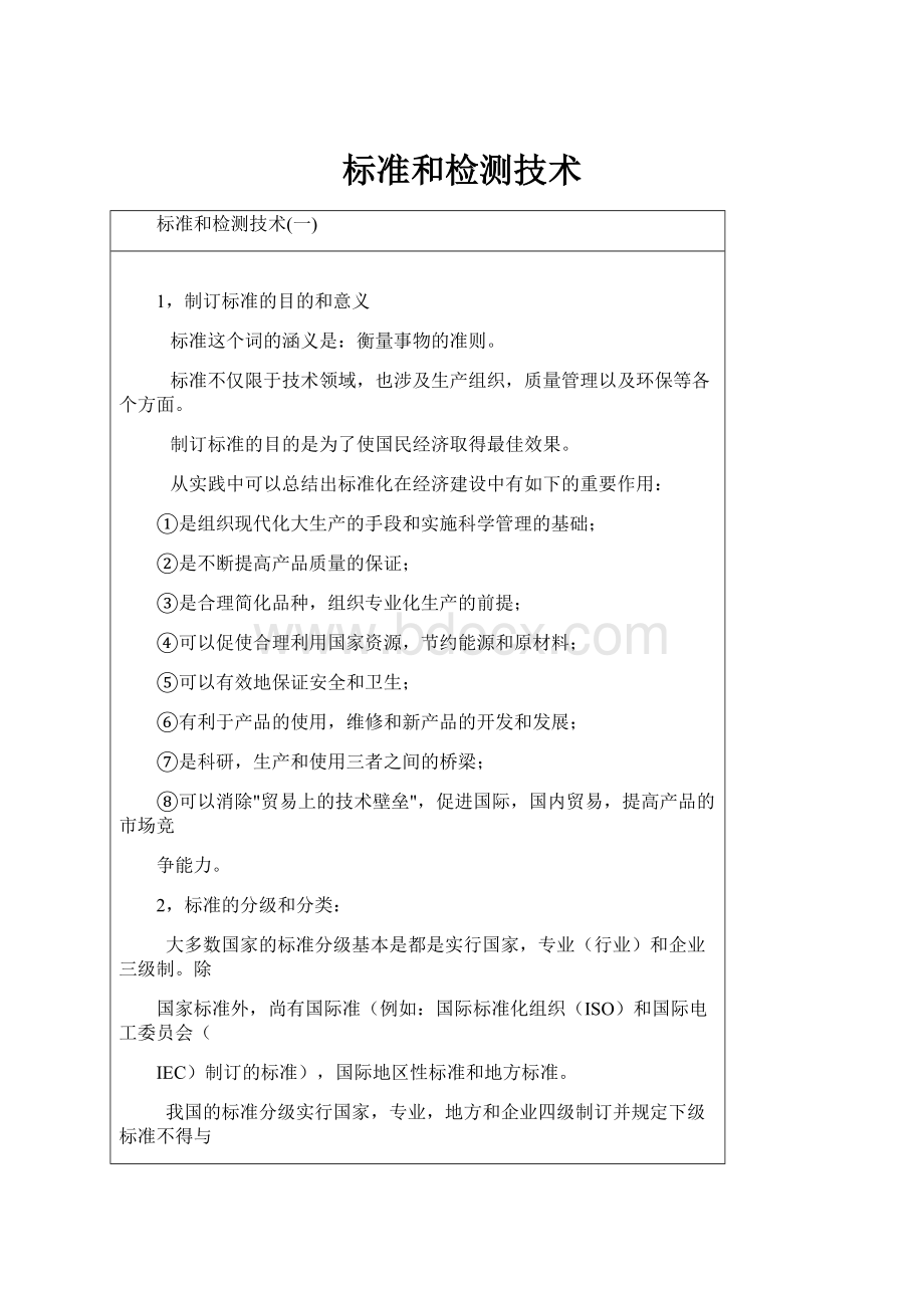 标准和检测技术Word文件下载.docx