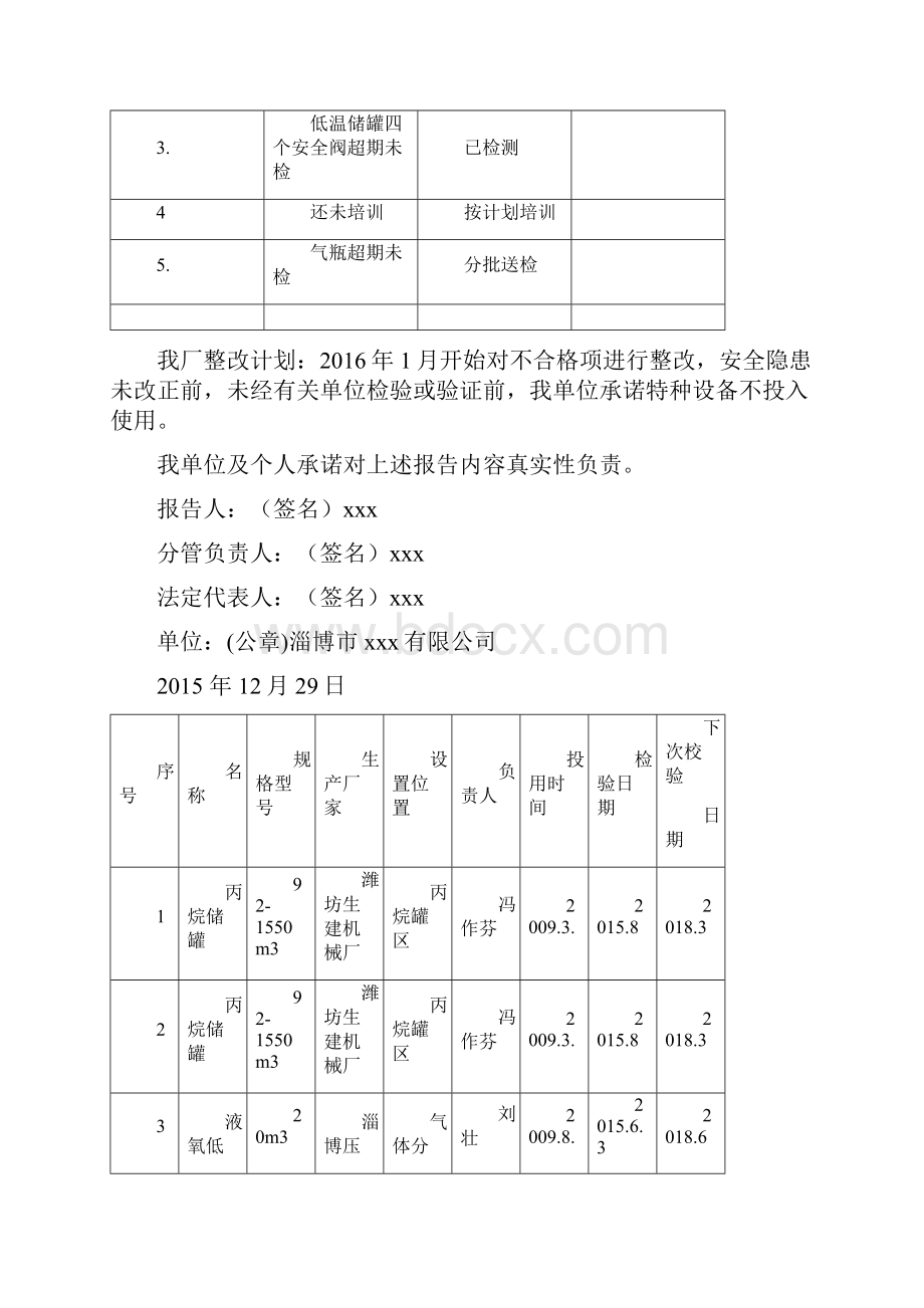 特种设备安全生产自查报告Word格式.docx_第2页