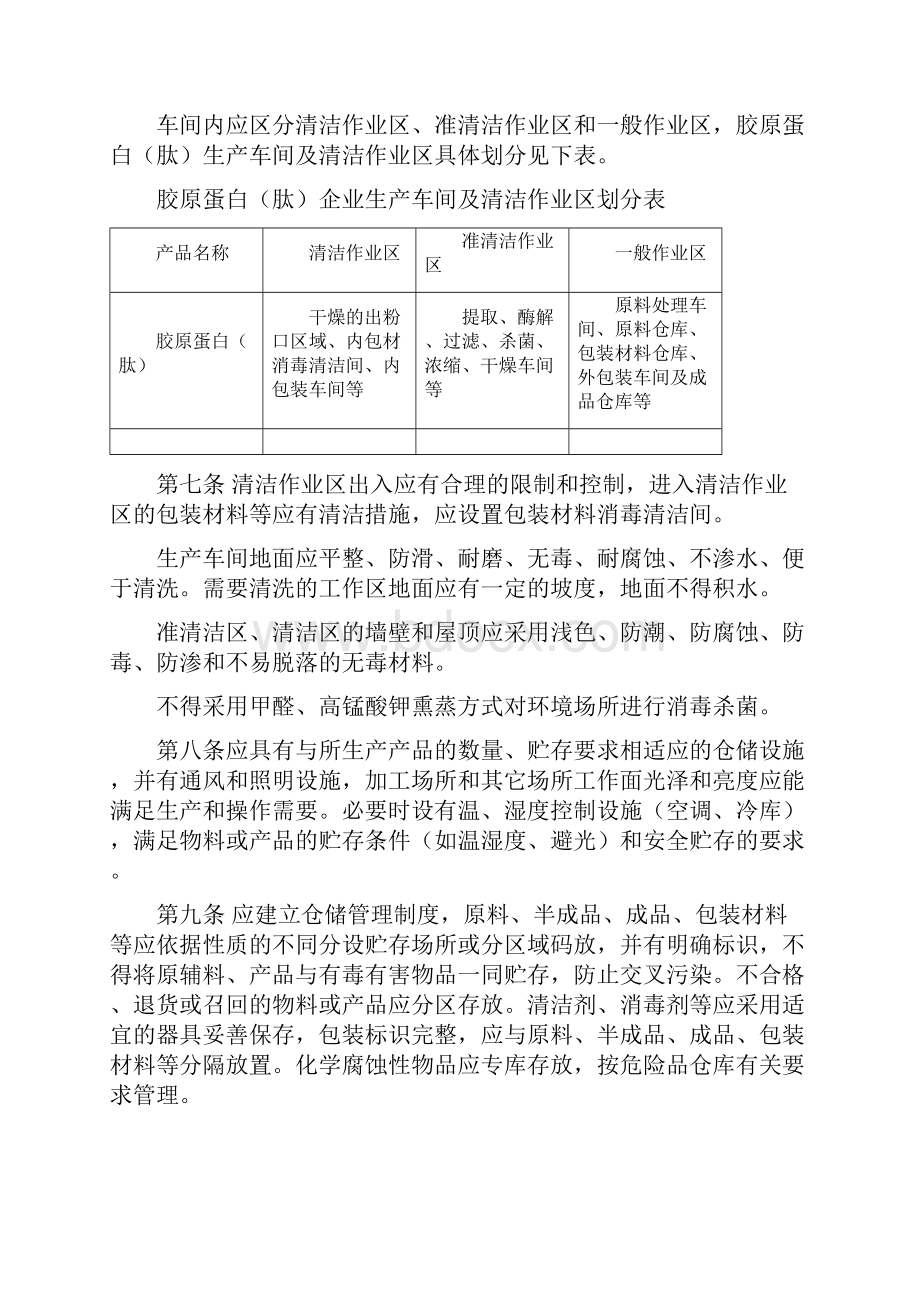 江西省胶原蛋白肽食品生产许可审查规范修订版.docx_第3页