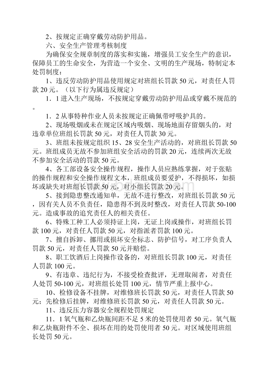 安全生产管理制度及处罚条例版Word格式.docx_第3页