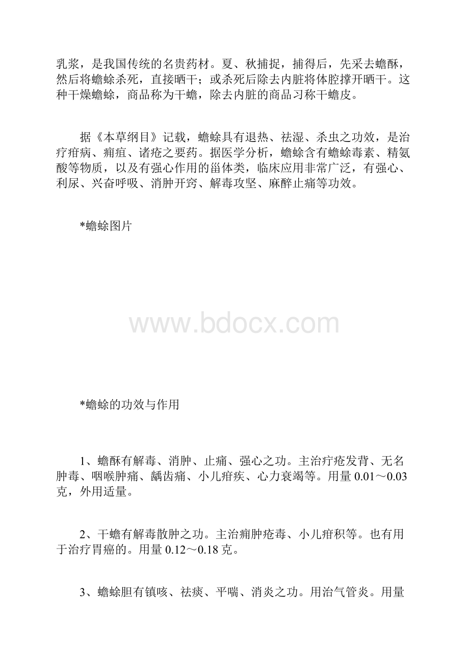 蟾蜍的功效与作用蟾蜍的药用价值Word文档格式.docx_第2页