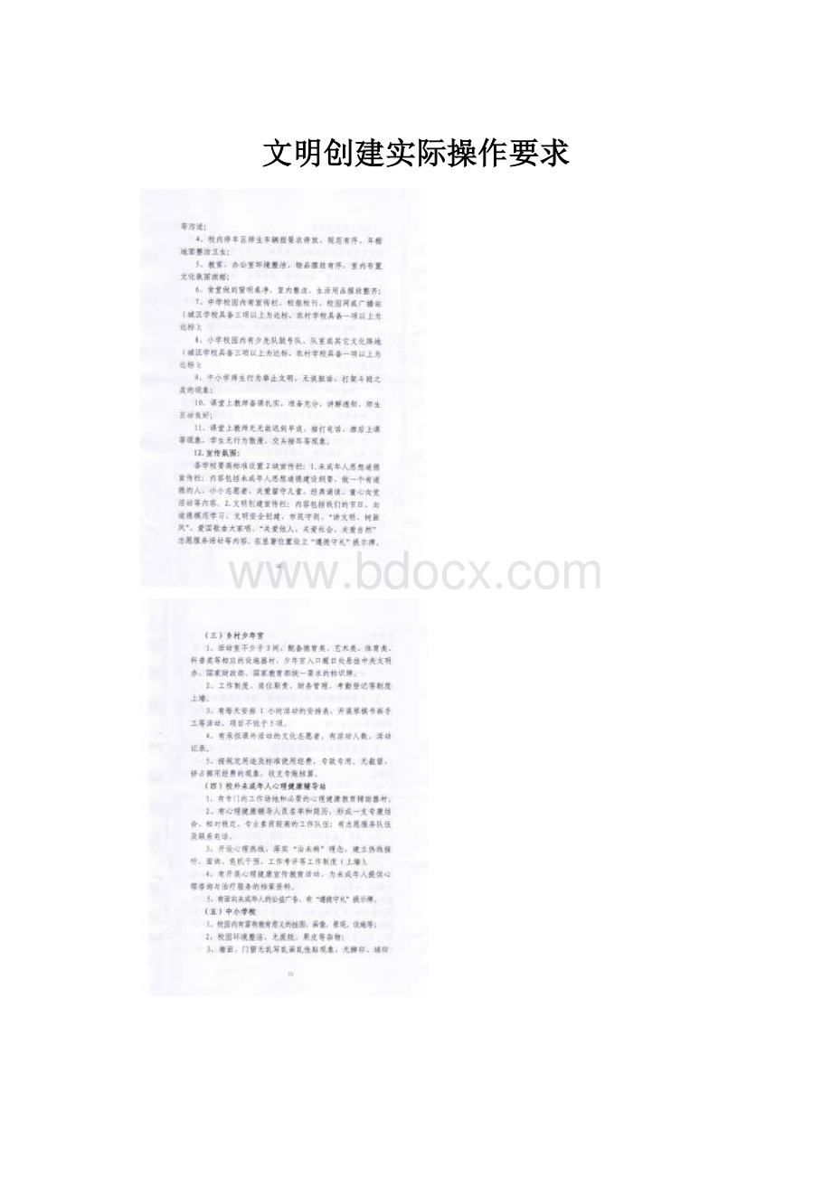 文明创建实际操作要求.docx