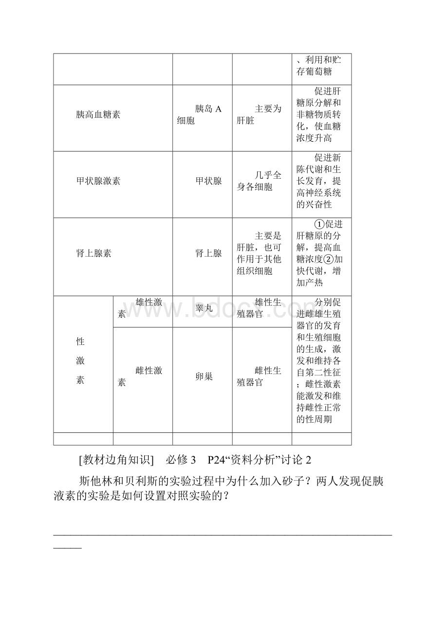 全国版版高考生物一轮复习第8单元生命活动的调节第3讲动物激素调节及与神经调节的关系学案.docx_第3页