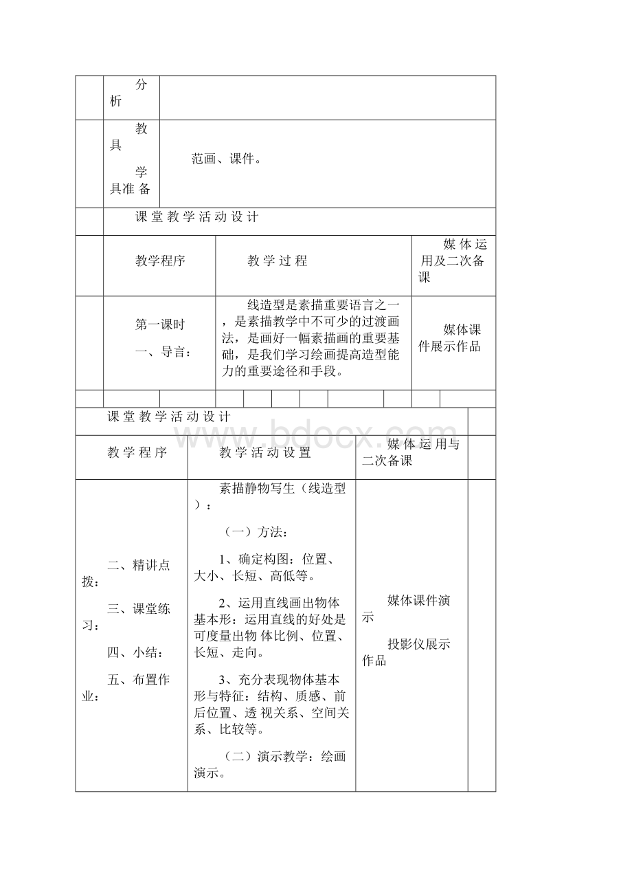 湘教版八年级美术上册5《静物画有声》两课时教案设计.docx_第2页