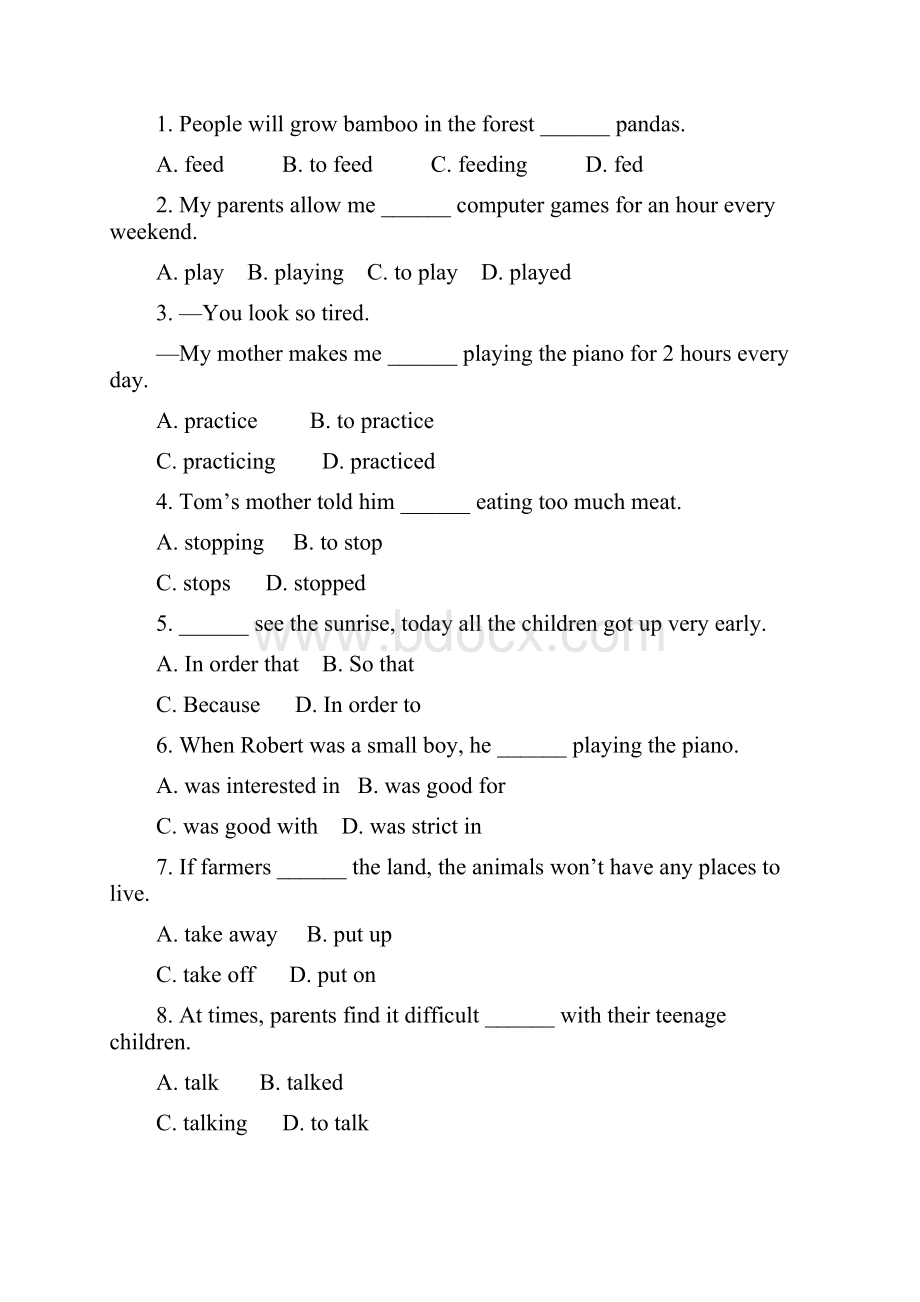 初二英语Module 6Animals in dange模块综合测试题及答案解析Word文件下载.docx_第2页