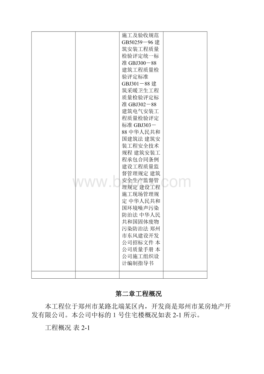 新某小区1号住宅楼工程施工组织设计Word文档下载推荐.docx_第2页