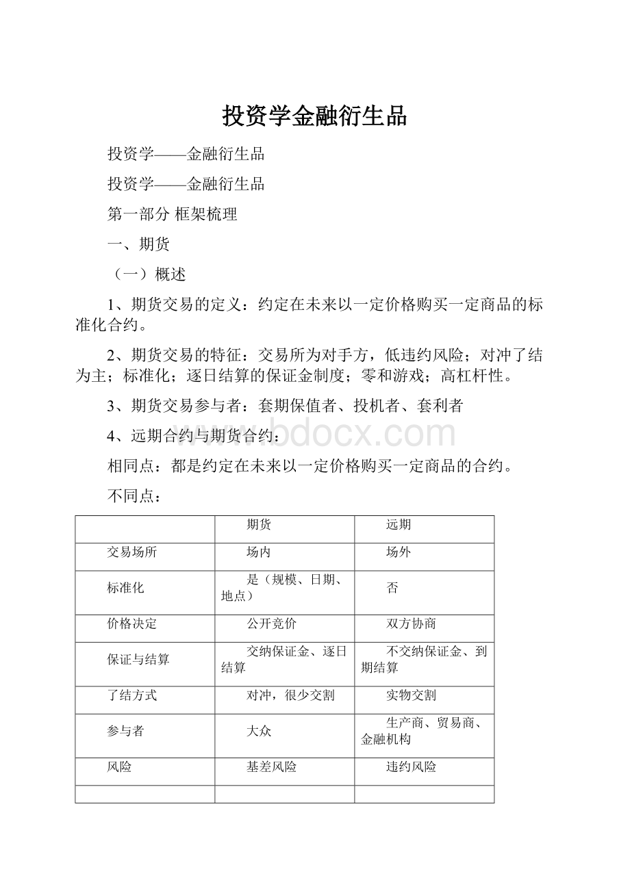 投资学金融衍生品.docx