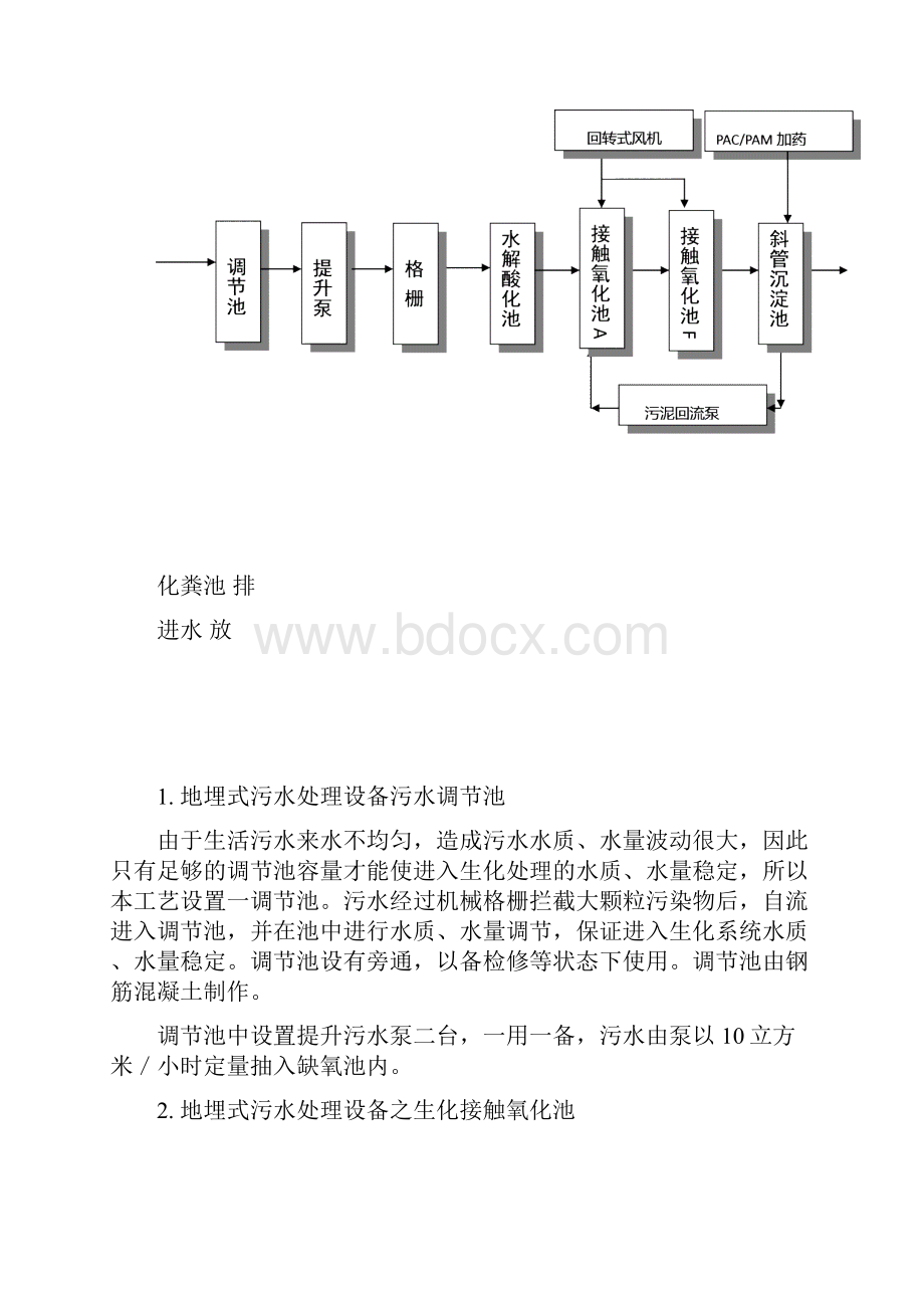 最新地埋式污水处理设备说明书和操作规范Word文件下载.docx_第3页