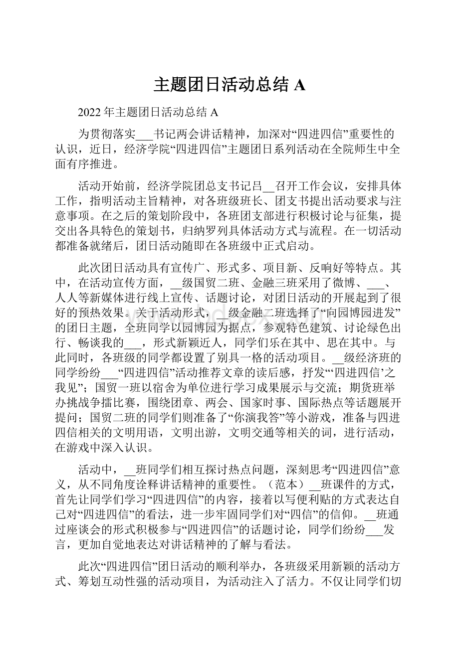 主题团日活动总结AWord文档格式.docx