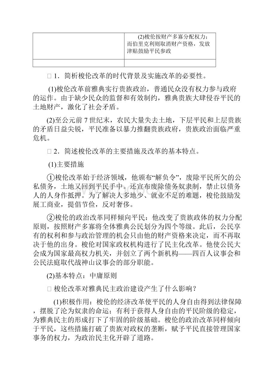 高中历史岳丽版选修一改革 重点内容完全总结Word文档格式.docx_第3页