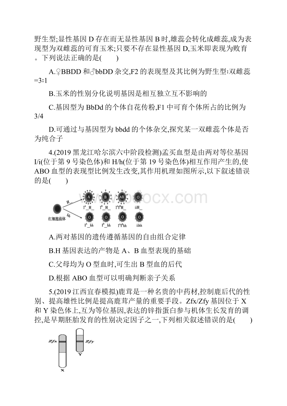 遗传规律与伴性遗传含人类遗传病作业含答案文档格式.docx_第2页