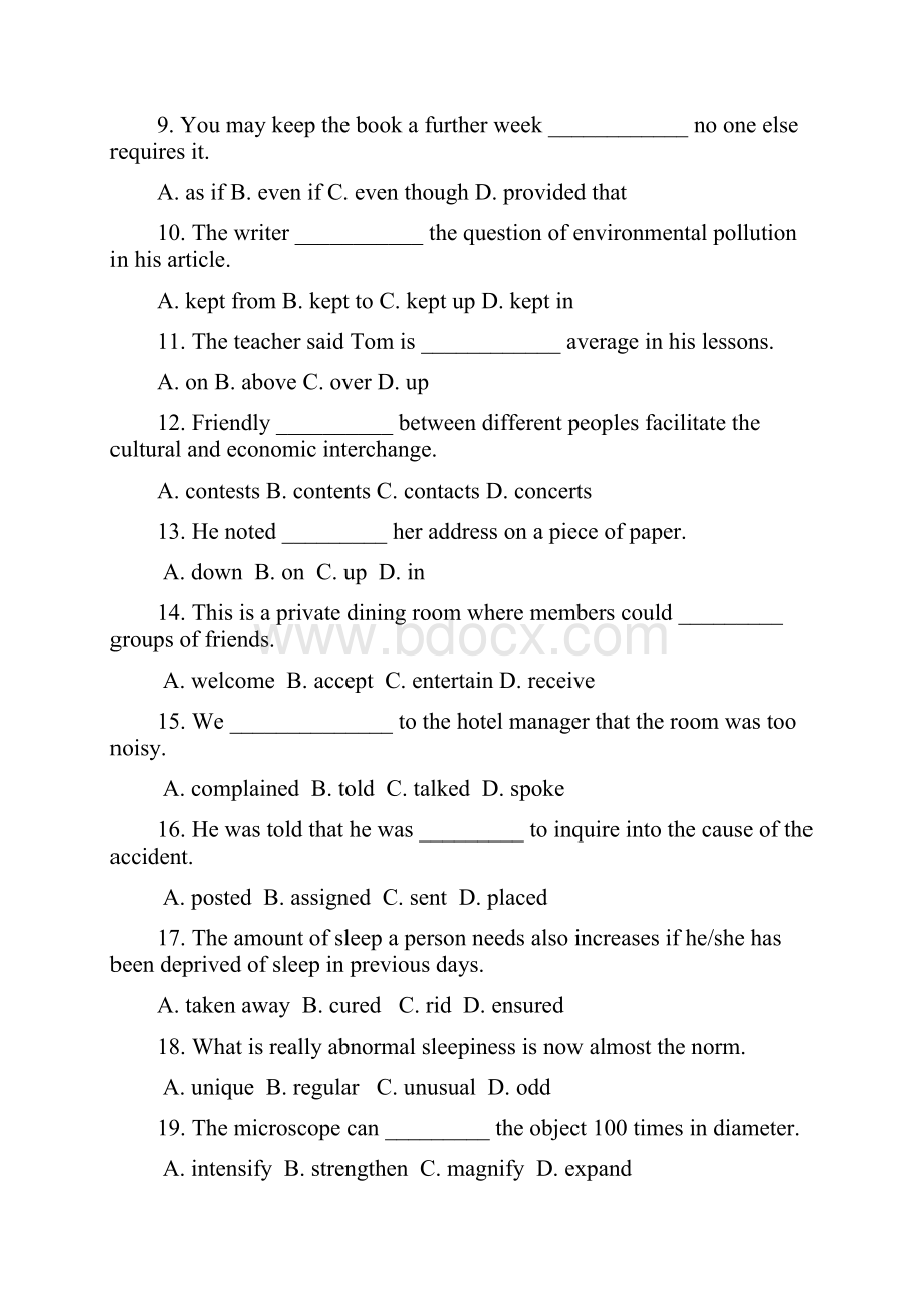 山东大学网络教育考试英语3高起专.docx_第2页