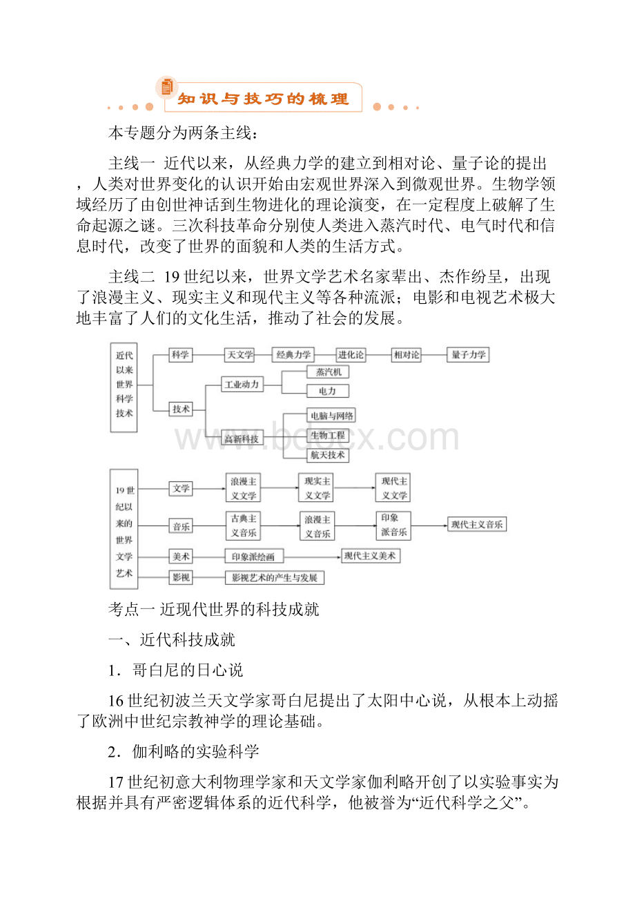 届一轮复习岳麓版近代以来世界的科学技术和文学艺术学案.docx_第2页