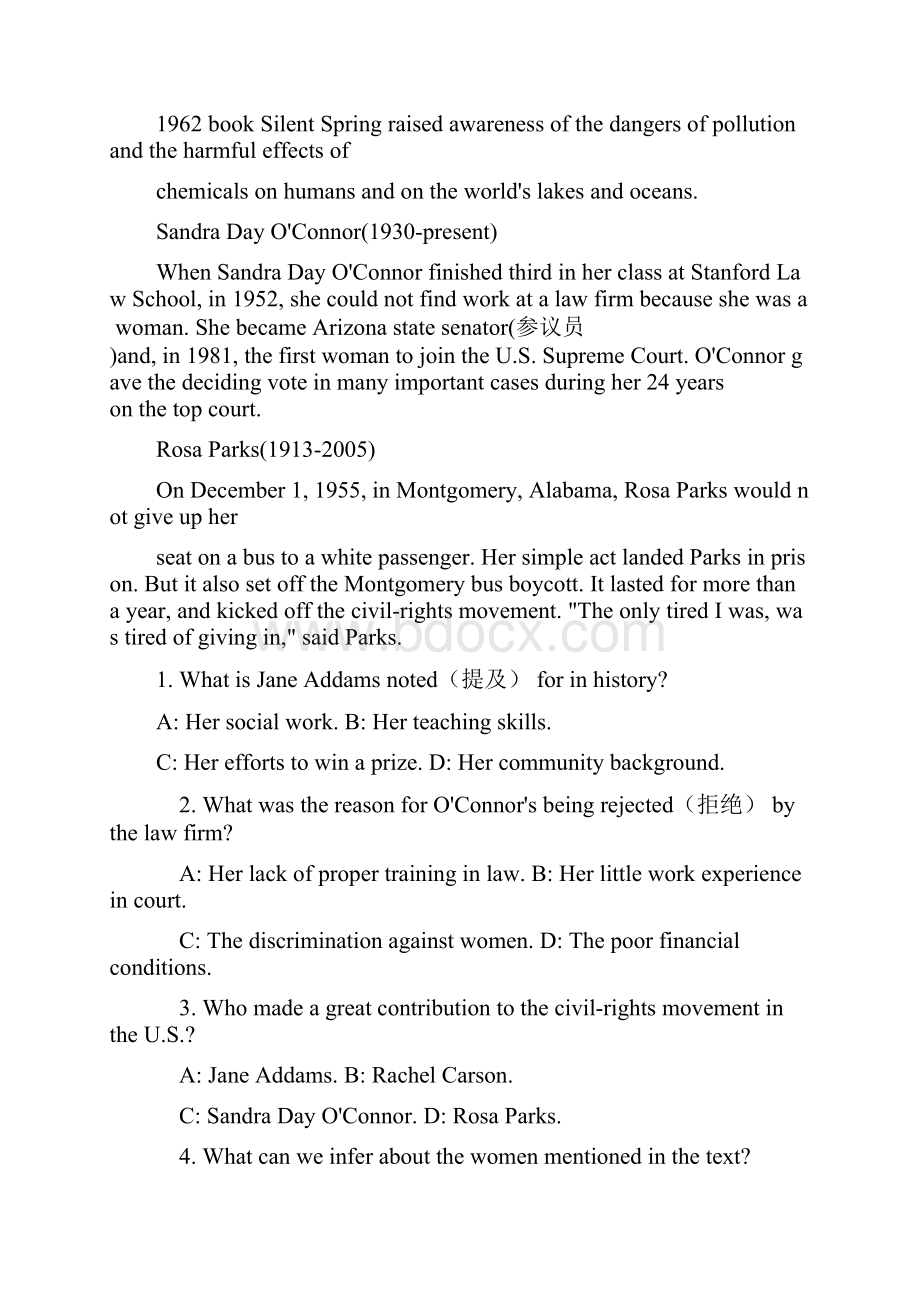 高二英语上学期期中试题 新版新人教版Word文档下载推荐.docx_第2页