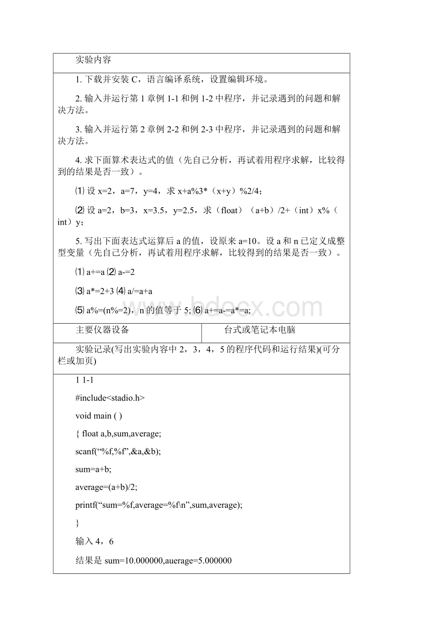 太原理工大学软件工程大一程序设计技术实验Word文档格式.docx_第2页